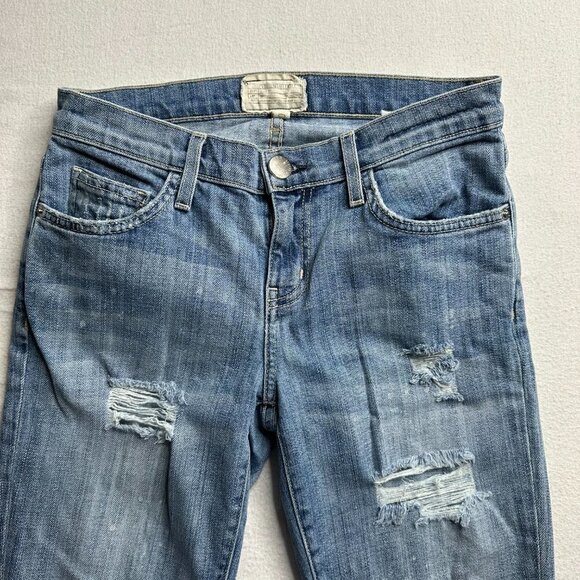 Current/Elliot Womens Stiletto Skinny Jean Distressed Made in USA Size 26 - Picture 5 of 14